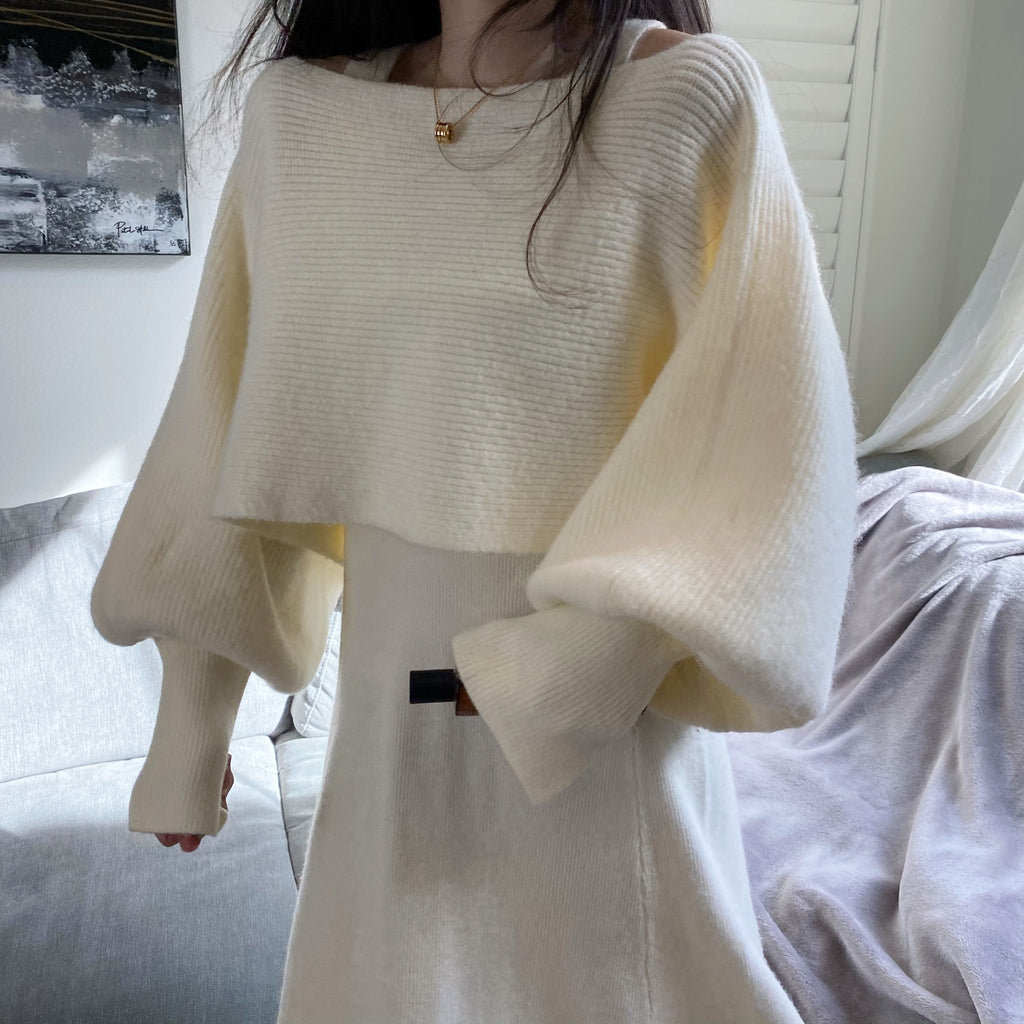 Bell Sleeve 2Pcs Dress Set - Marvous Wear